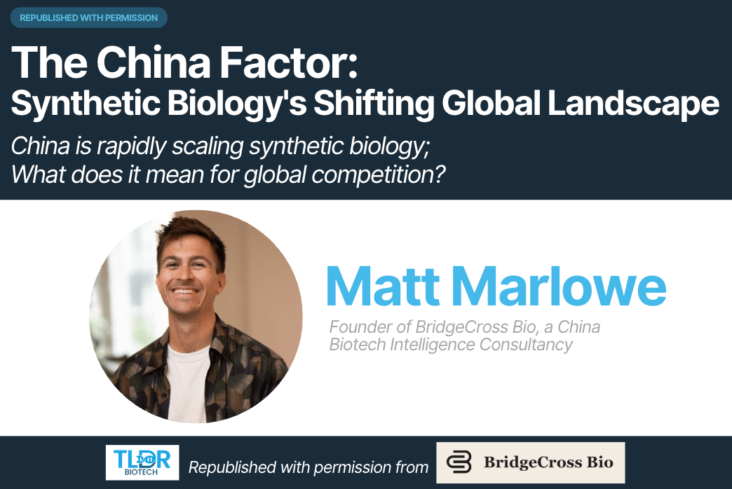 The China Factor: Synthetic Biology's Shifting Global Landscape