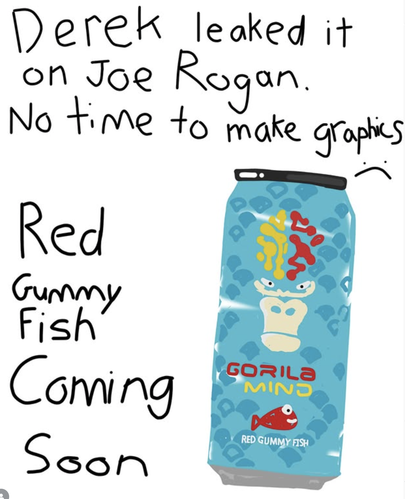 Gorilla Mind Energy Confirms Red Gummy Fish Flavor Inspired By A Classic Candy