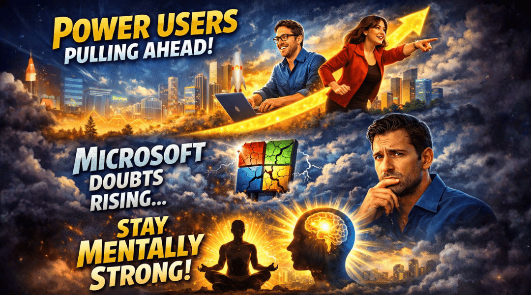 Power Users Are Pulling Ahead, Microsoft Doubts Rise... Stay Mentally Strong