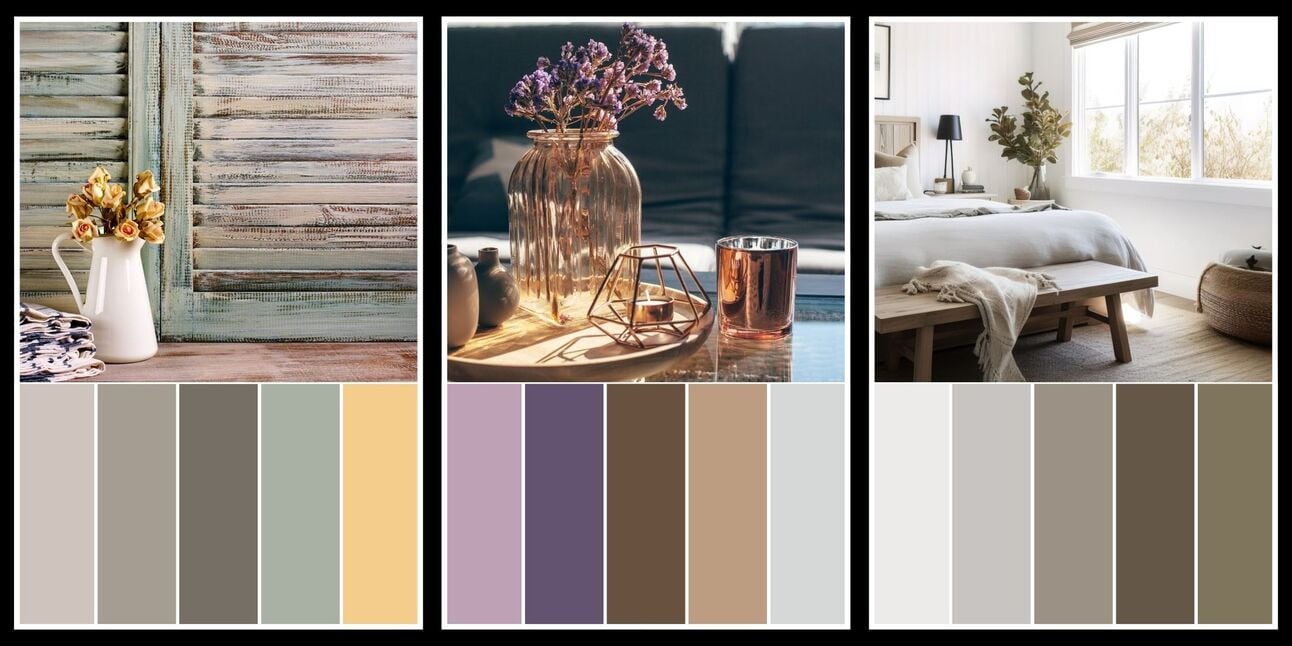 Soft Purple and Brown Color Palette