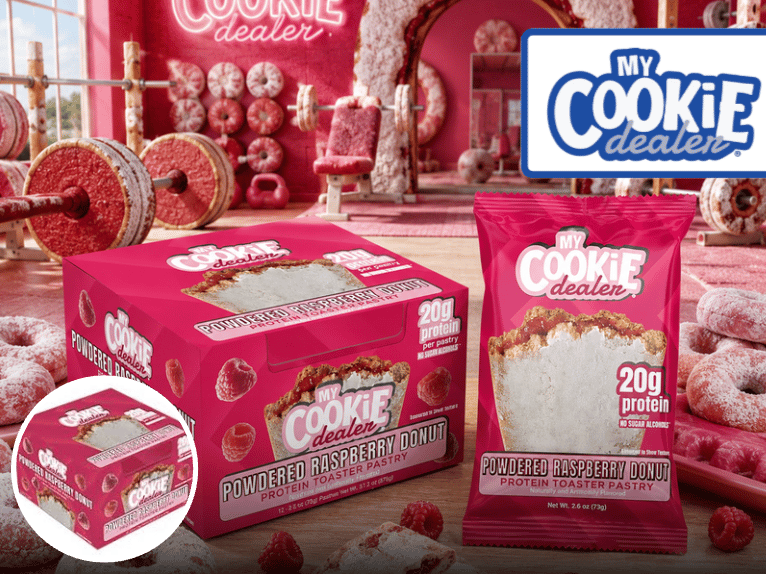 My Cookie Dealer Has Released A New Powdered Raspberry Donut Protein Pastry