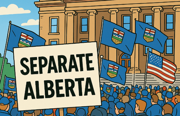  Alberta on Edge: Hundreds Rally for Separation from Canada➡️