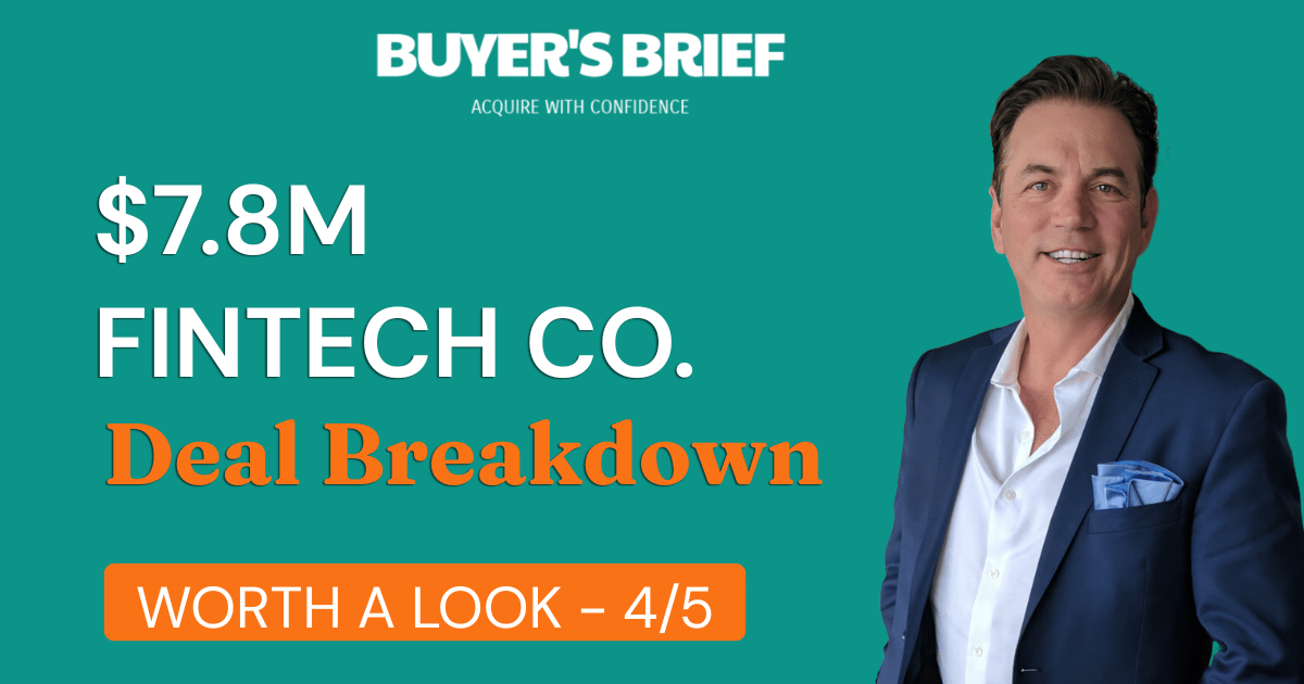 This fintech prints $3.3M/yr. Here's why I haven't pulled the trigger yet.