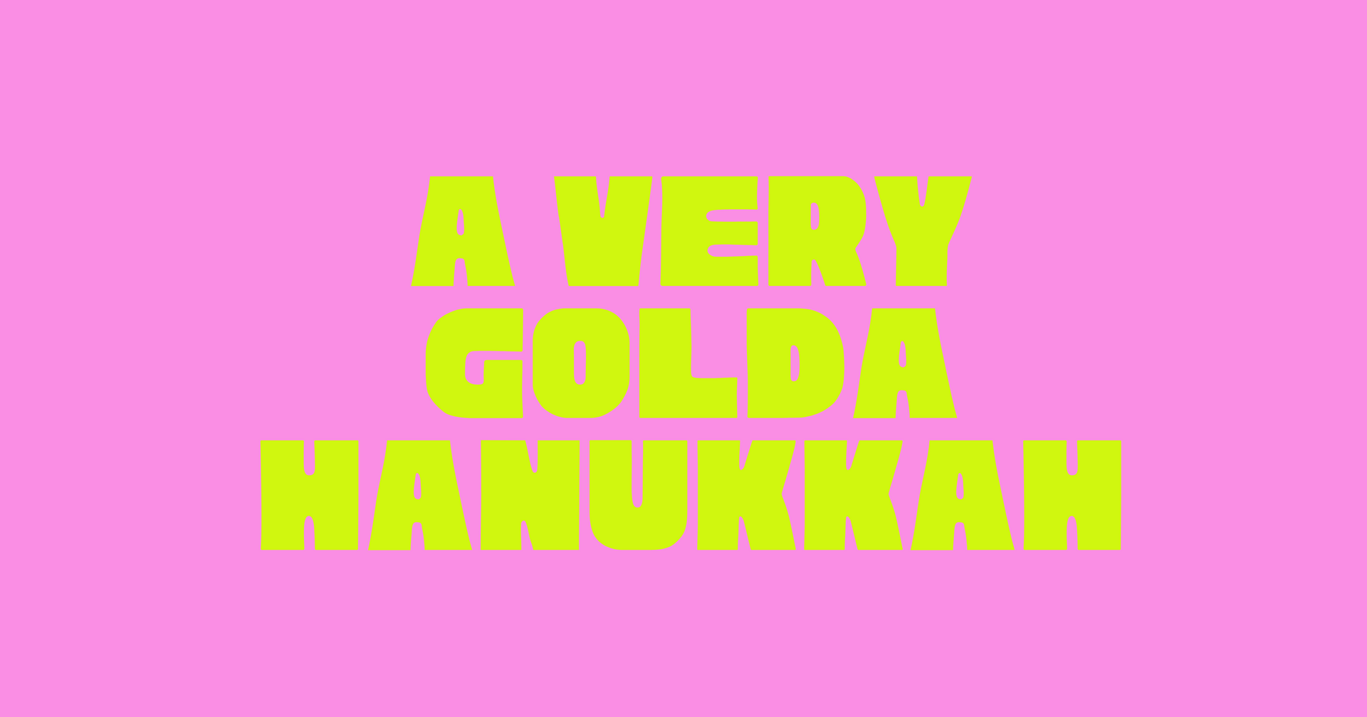 A Very GOLDA Hanukkah