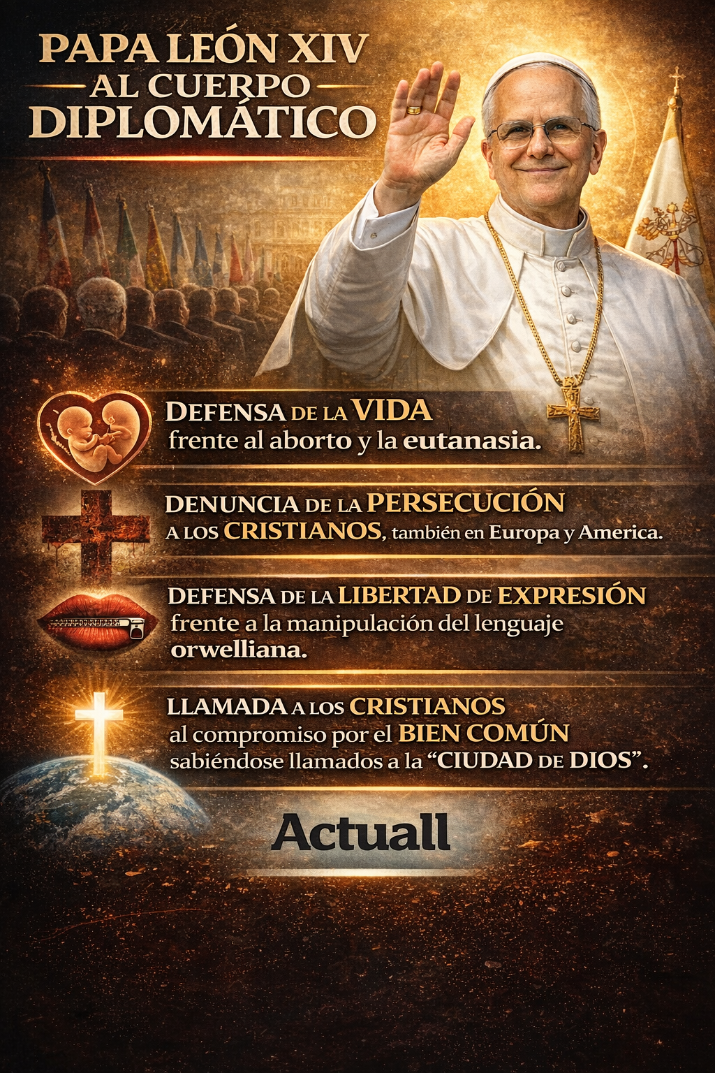 Papa León XIV: el wokismo pone en riesgo los Derechos Humanos