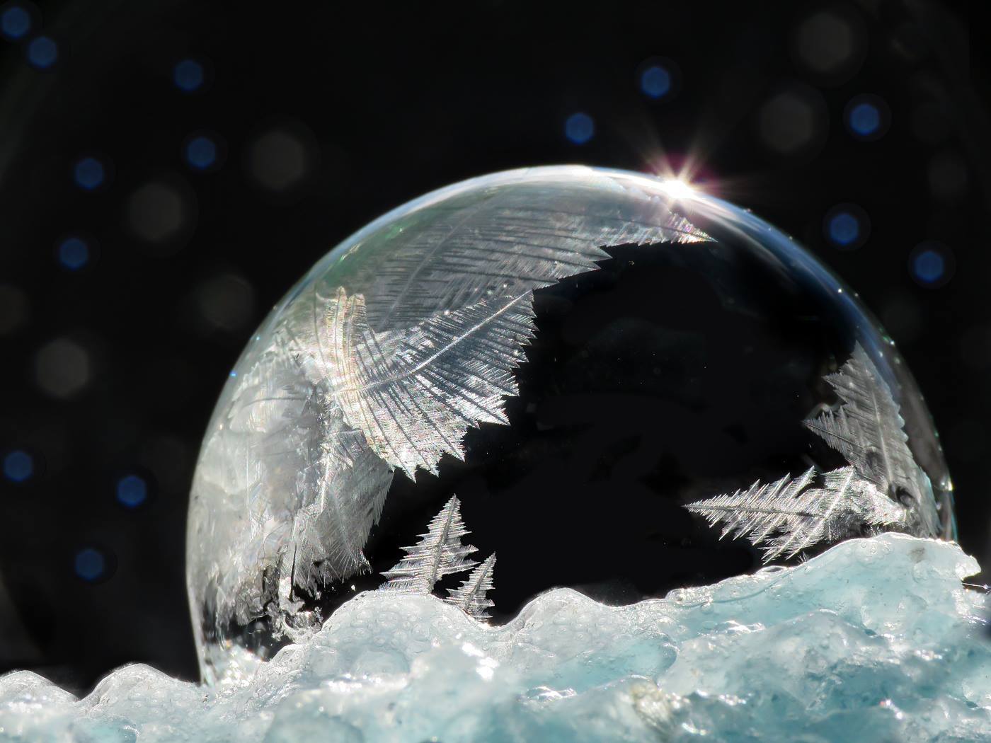 Fragile and Frozen Soap Bubbles