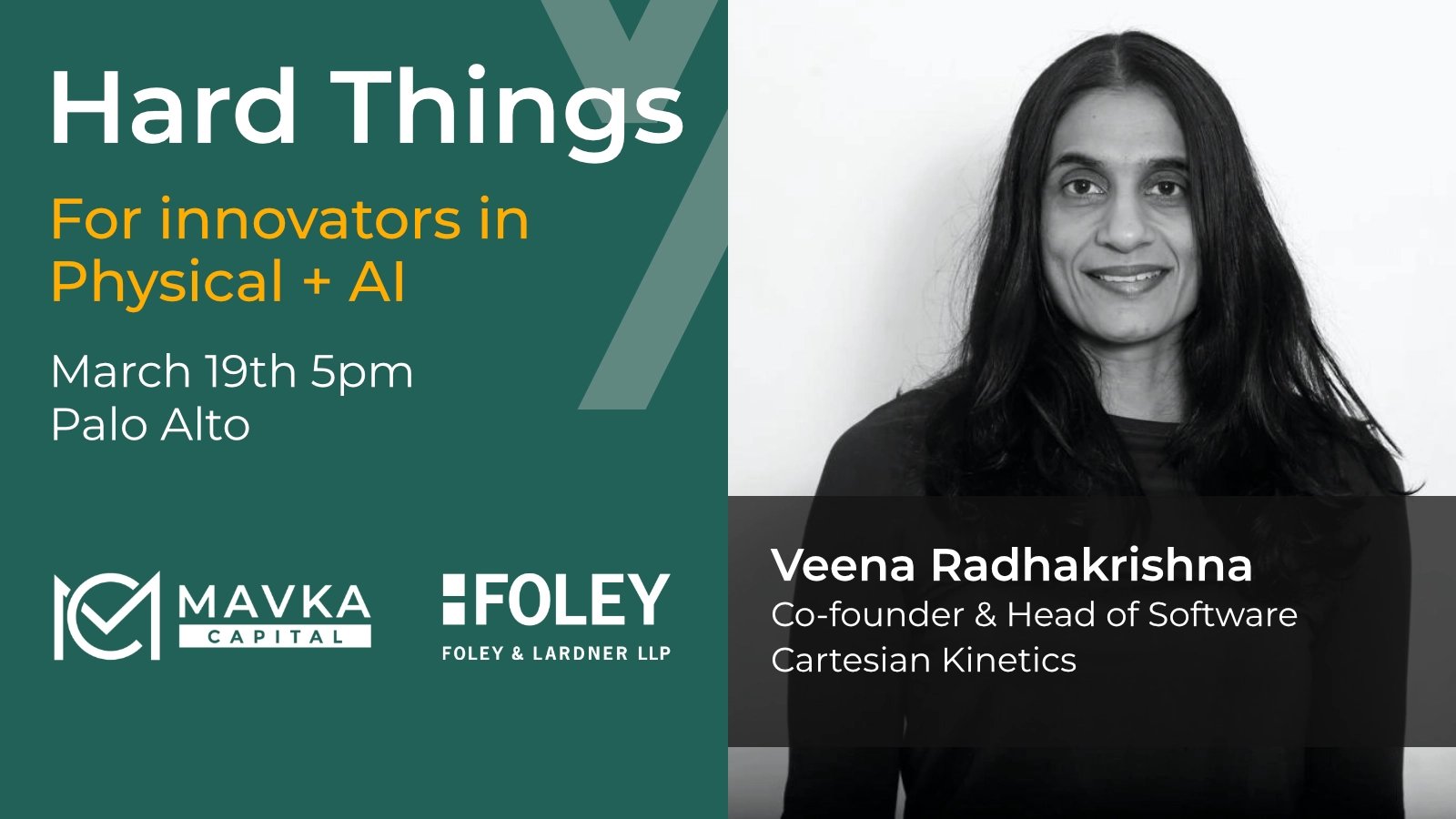 Hard Things: Inaugural Speaker Announcement