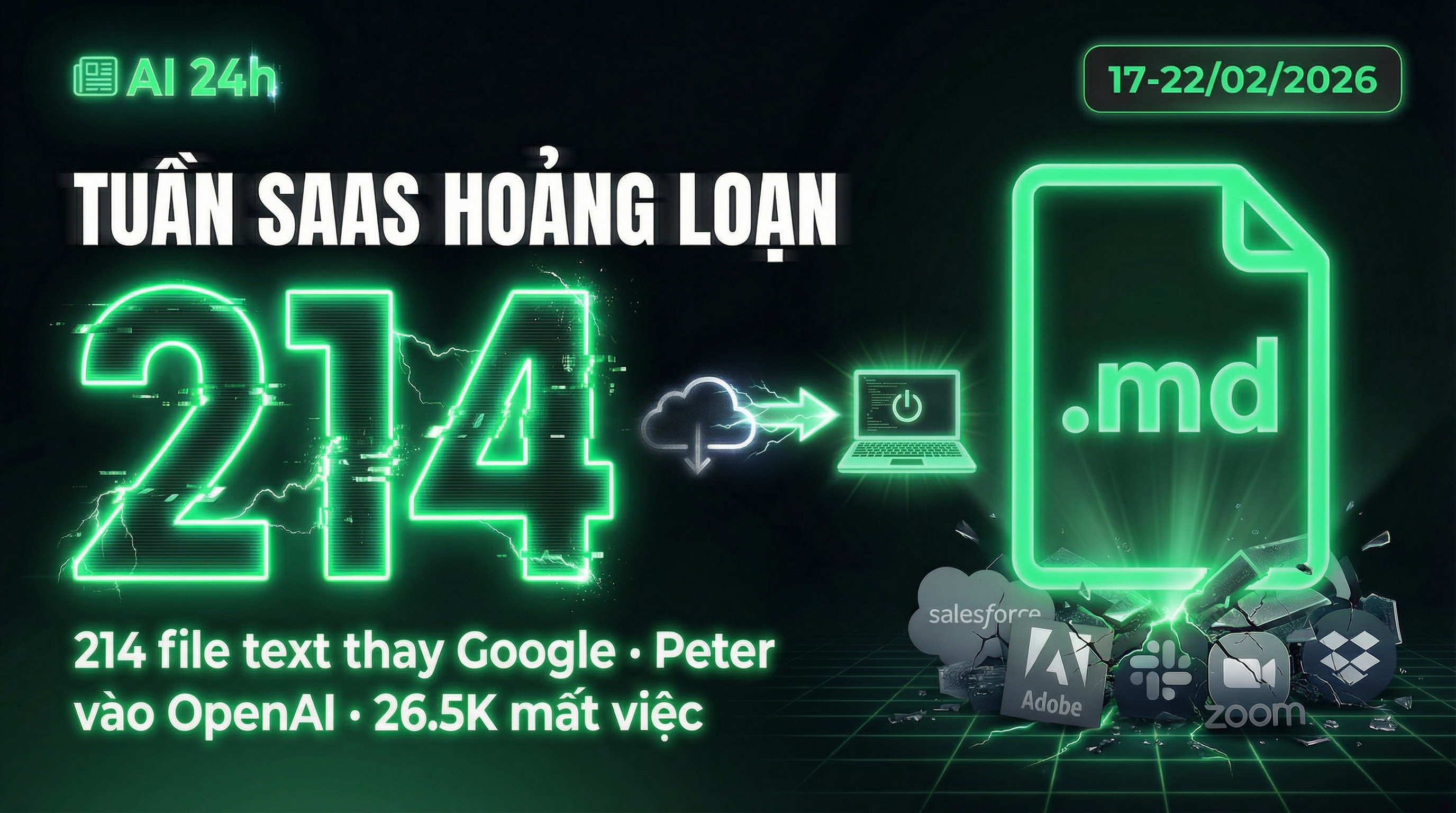 AI 24h | Peter vào OpenAI, SaaS hoảng loạn, 214 skill thay NotebookLM