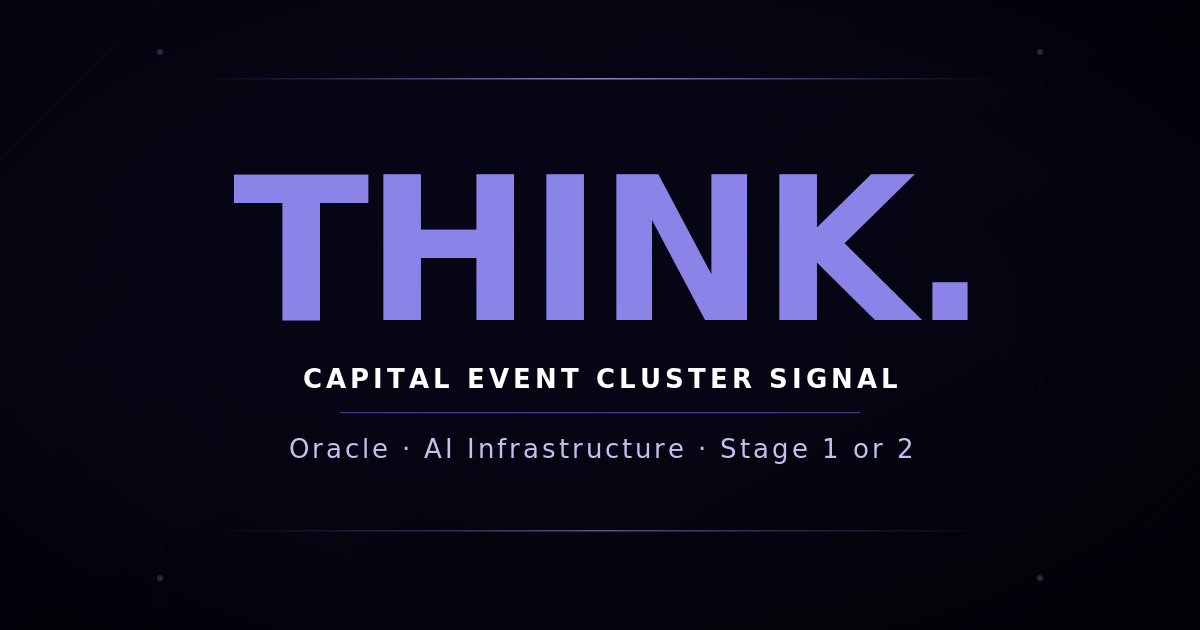 Oracle Laid Off 30,000 Employees by Email. Here Is How to Identify a Capital Event Cluster Before Others See It.