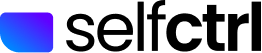 Selfctrl logo aligned to the top left of the page