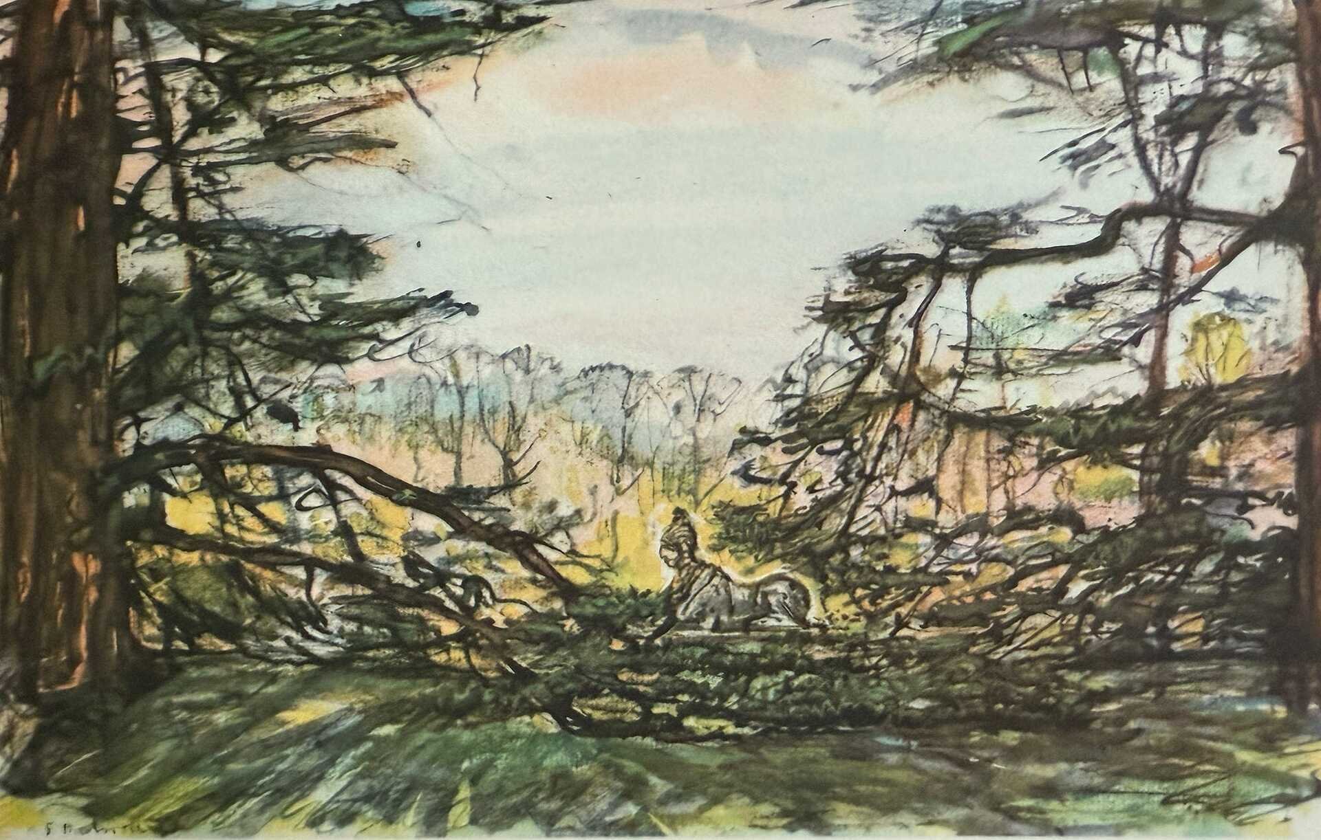 Chiswick House, The Cedars And The Sphinx – A. S. Hartrick