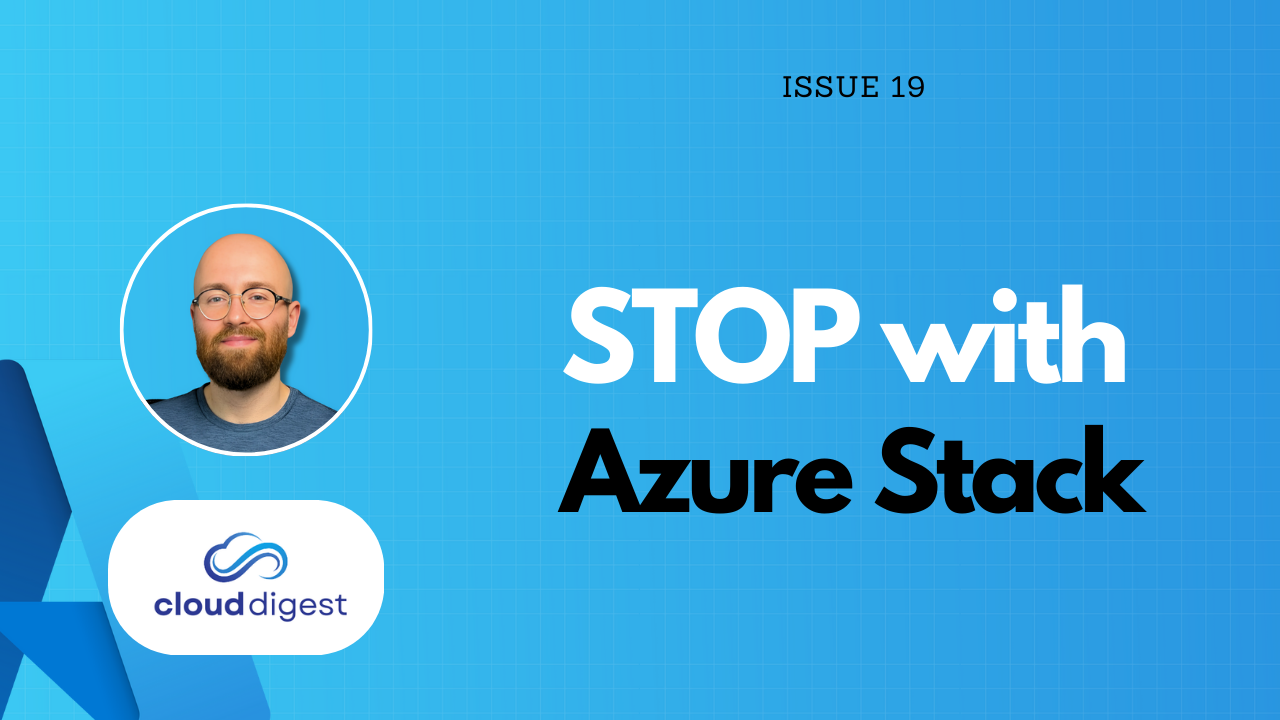 STOP using the full Azure stack.