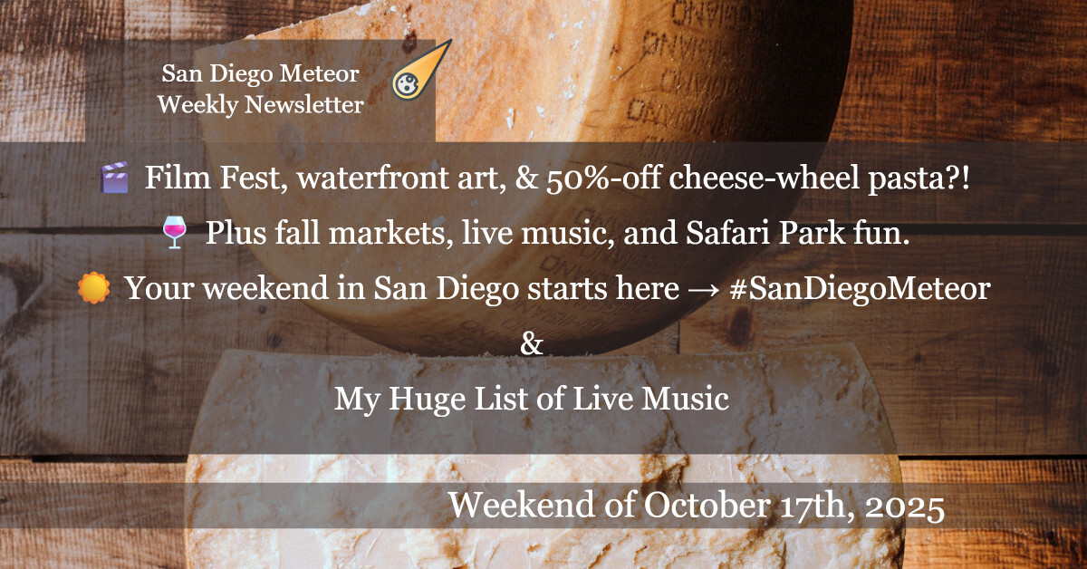 ☄️Film Fest, Arts Month & Pasta Day deals🎬🎨🍝 