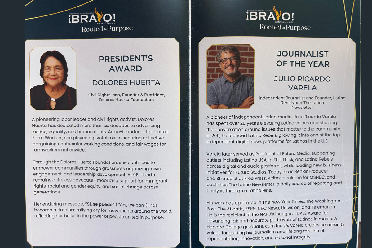 Julio Ricardo Varela Named HPRA’s 2025 Journalist of the Year