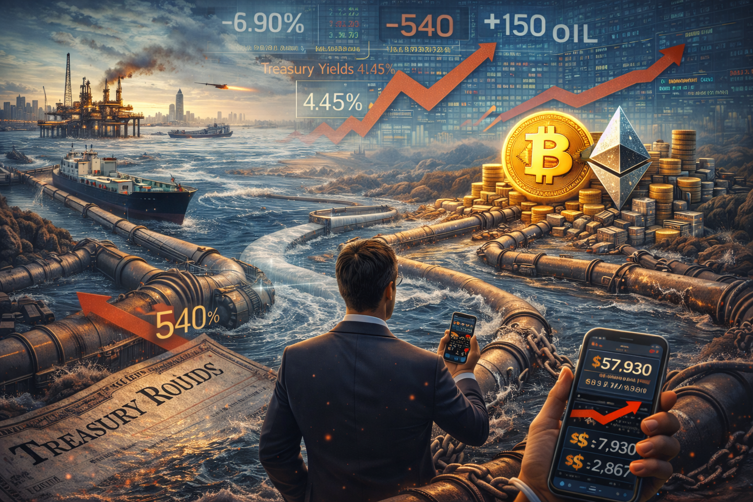 Oil Breaks Higher | Yields Climb | Crypto Trades Inside the Shock