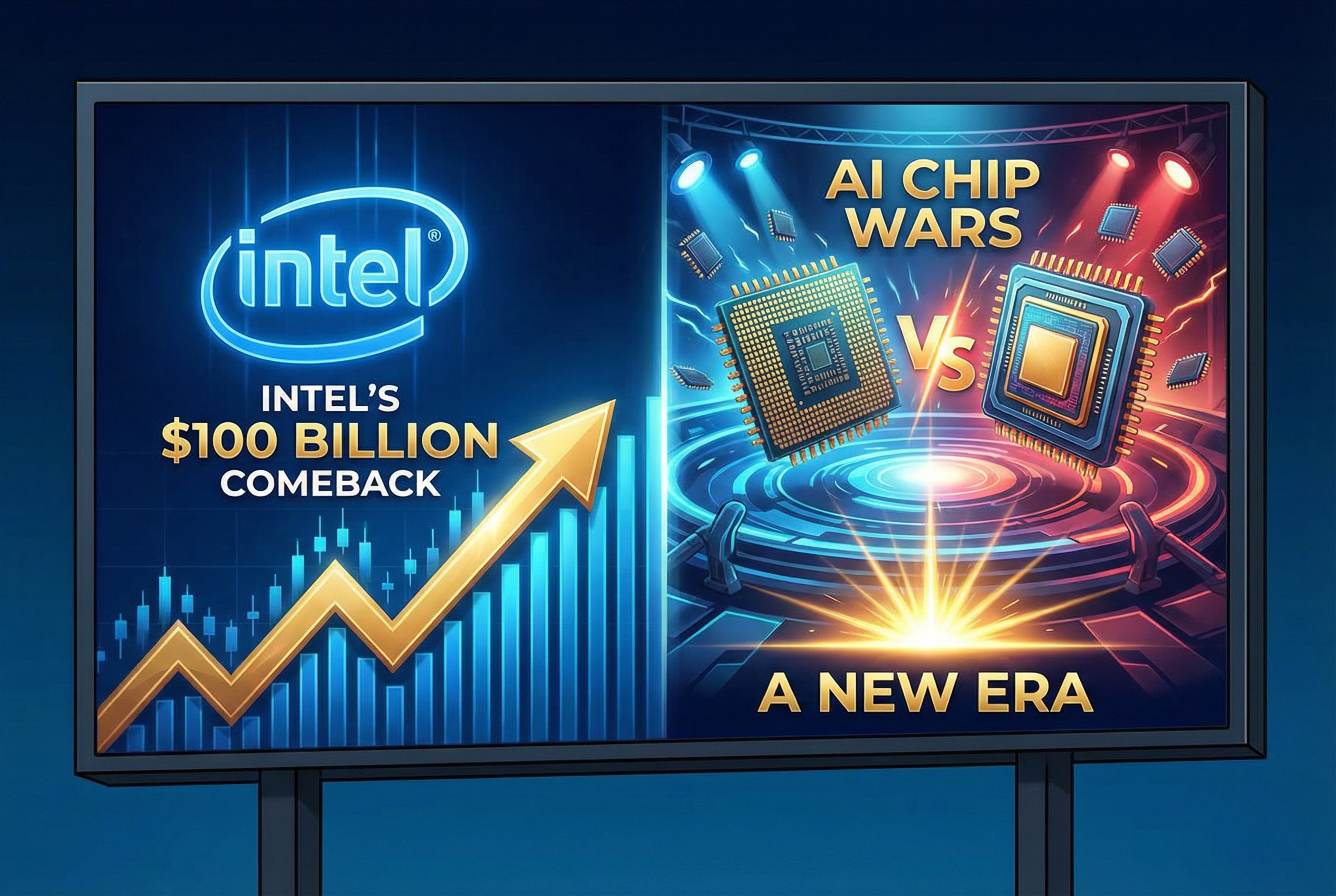🚀 $100 Billion Comeback — Intel’s Stunning Rally Signals a New Era in the AI Chip Wars