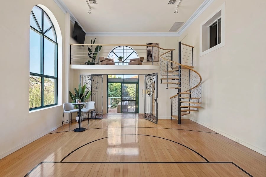 This Peppy Grove apartment has its own indoor half court
