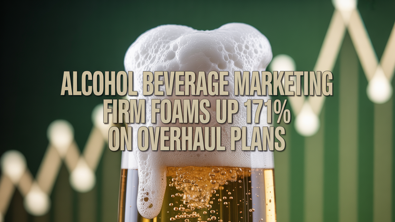 Alcohol Beverage Marketing Firm Foams Up 171% on Overhaul Plans