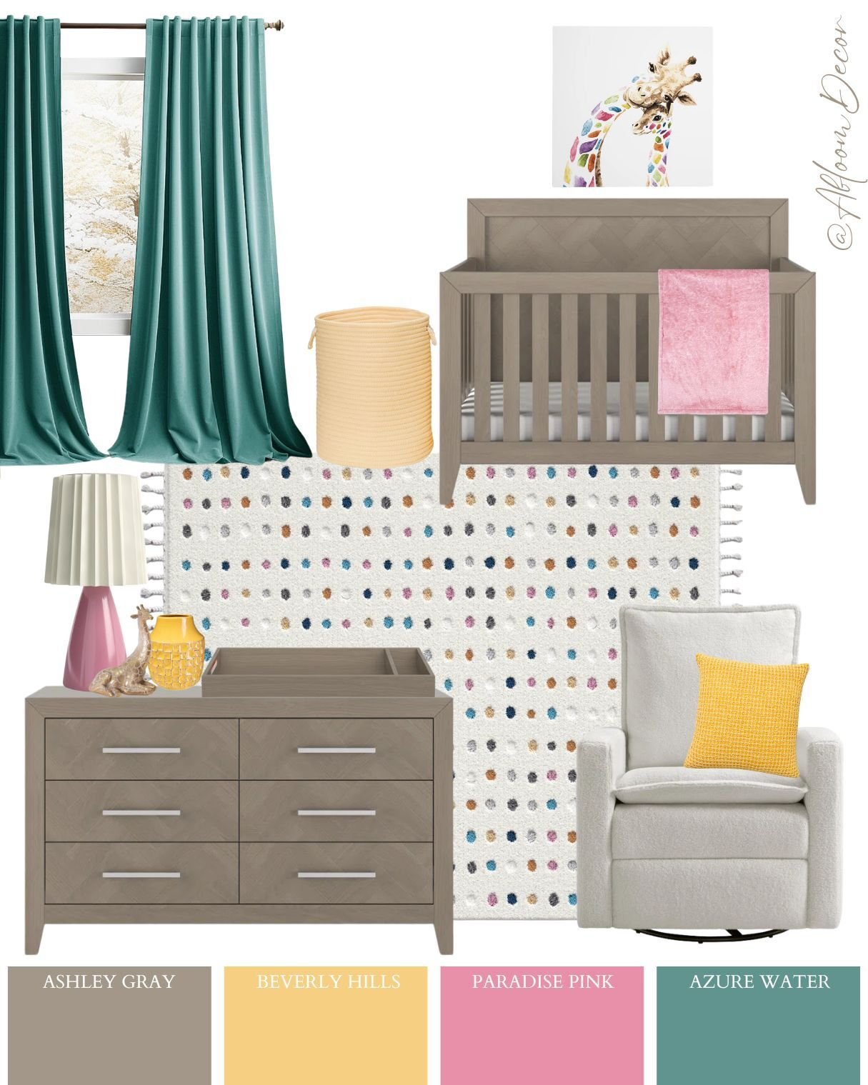 Baby Girl Giraffe Nursery