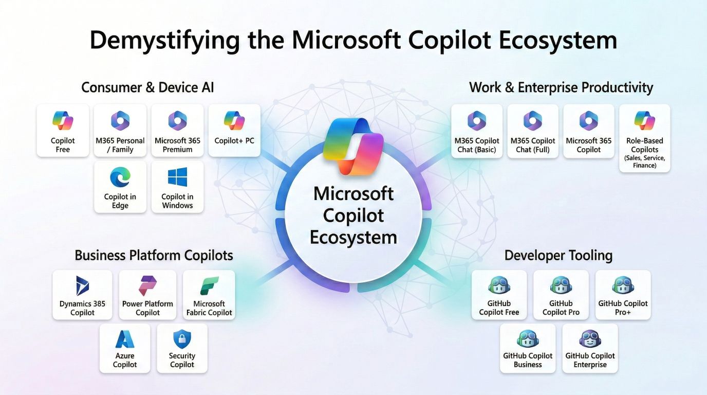 Demystifying the Microsoft Copilot Ecosystem: What Each Copilot Actually Does