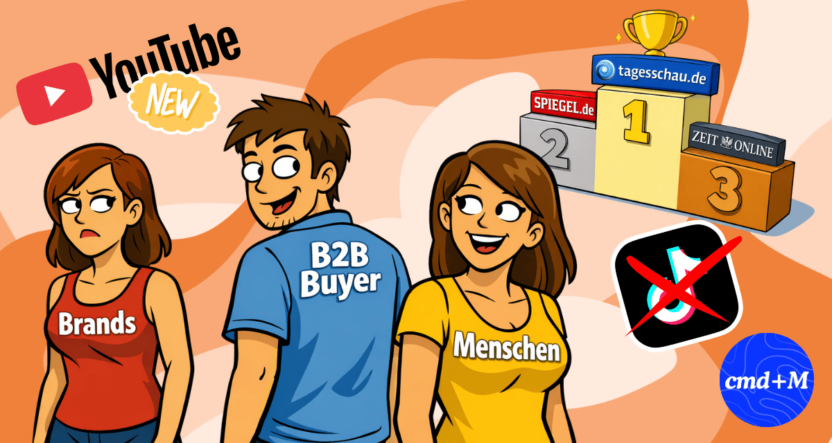 🤝 People-Powered B2B, 📰 LLM Medien-Zitatranking, 📵 EU nimmt TikTok ins Visier 