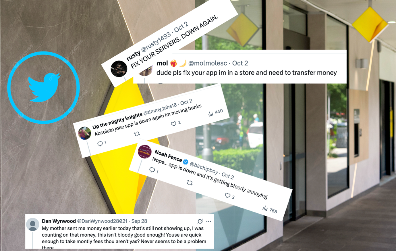 Angry customers as CBA payments go down ... again