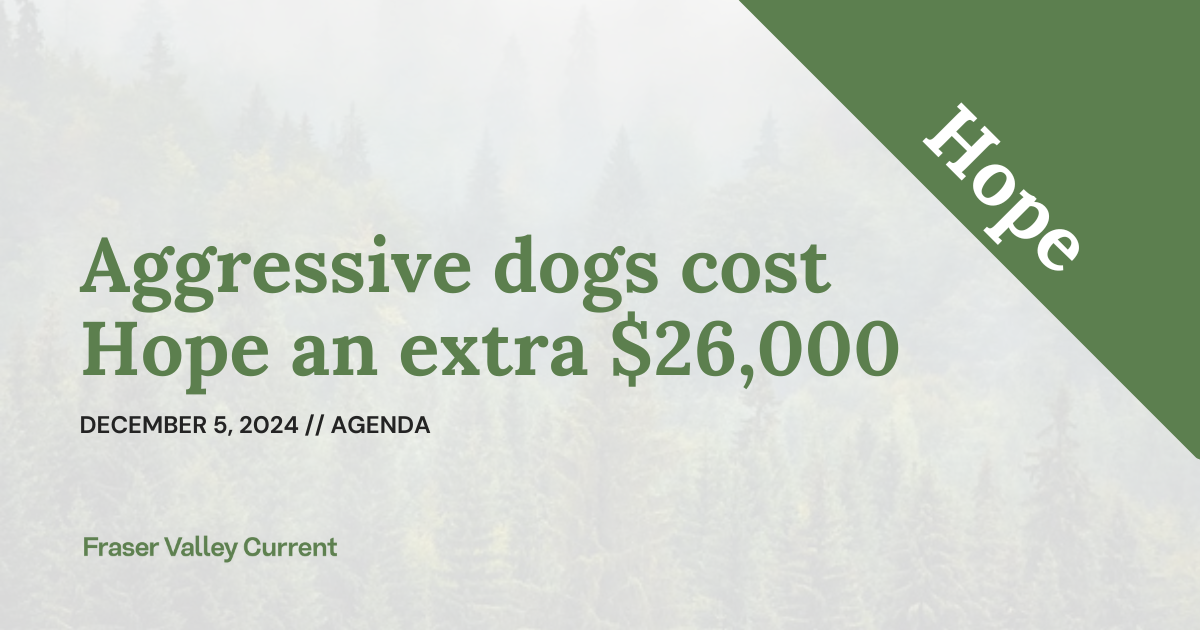 Aggressive dogs cost Hope an extra $26,000 this year