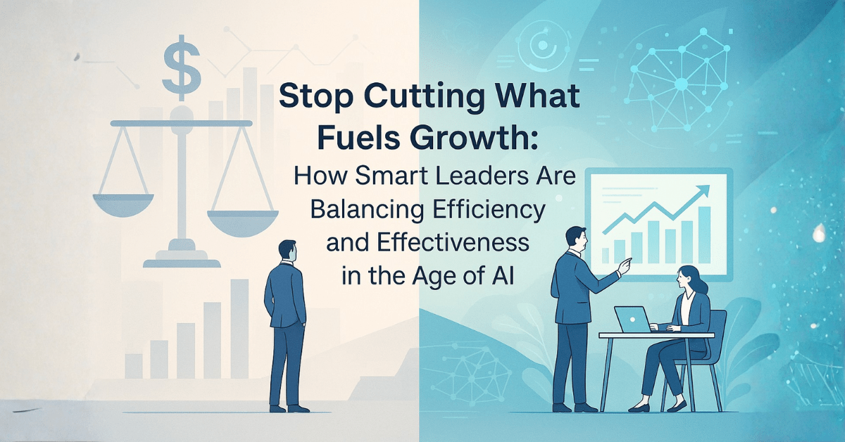 Stop Cutting What Fuels Growth: How Smart Leaders Are Balancing Efficiency and Effectiveness in the Age of AI