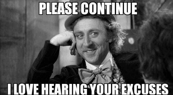 Cómo evitar ser amante de las excusas y no morir en el intento