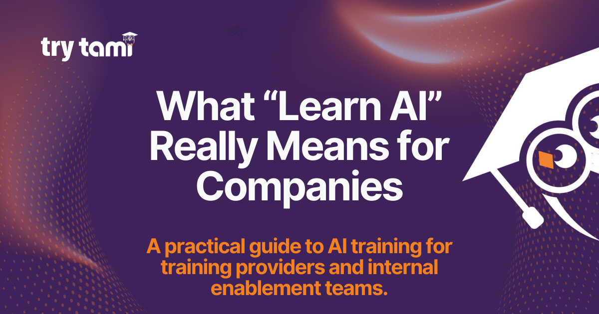 What “Learn AI” Really Means for Companies