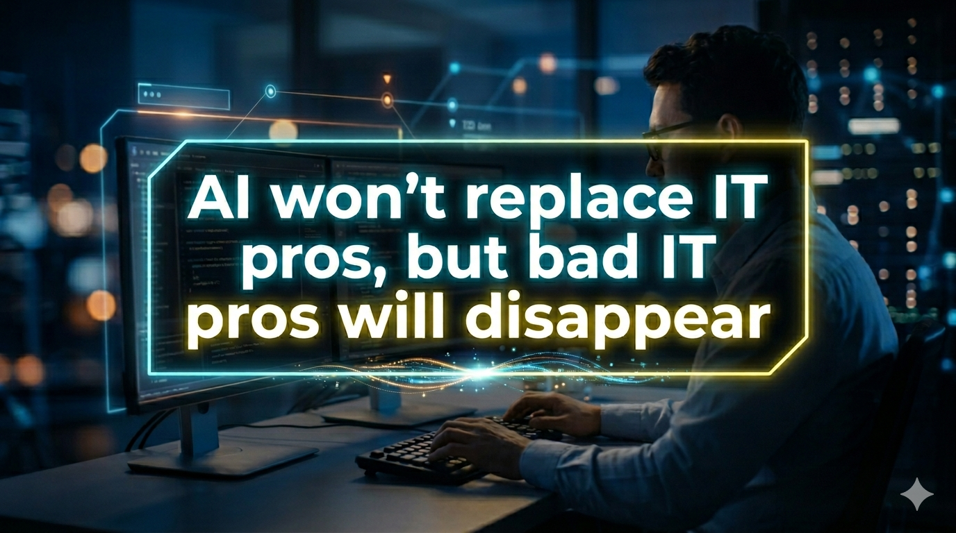 AI won’t replace IT pros, but bad IT pros will disappear