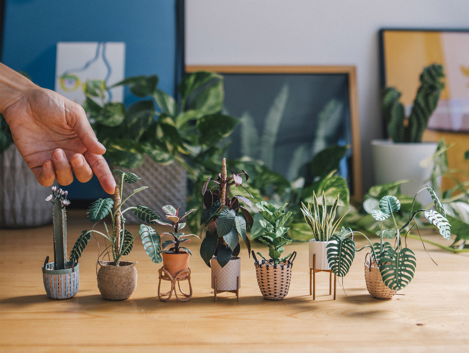 Tiny Paper Potted Plants