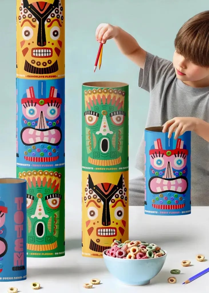 Totem Cereal Rethinks The Box in Favor Of Stackable Canister