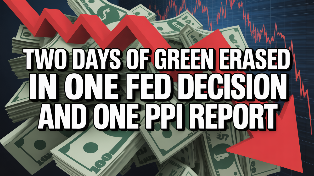 Two Days of Green Erased in One Fed Decision and One PPI Report
