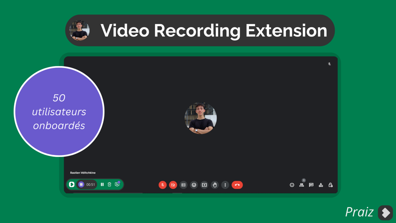 Praiz — extension chrome d’enregistrement vidéo