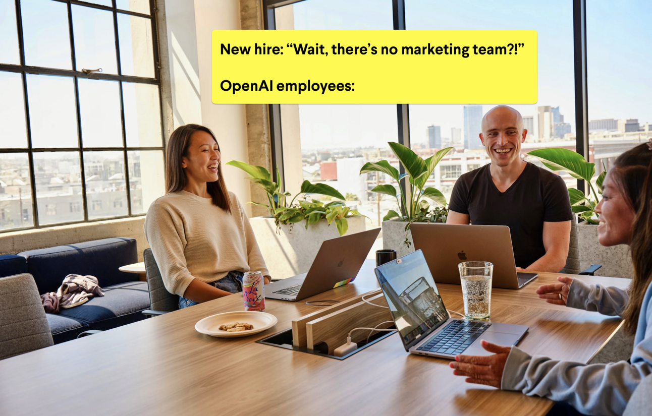 $1 billion in revenue with no marketing team