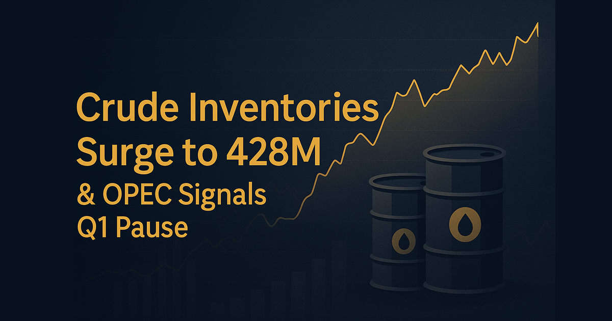 Crude Inventories Surge to 428M & OPEC Signals Q1 Pause