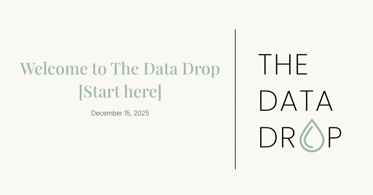 WELCOME TO THE DATA DROP [START HERE]
