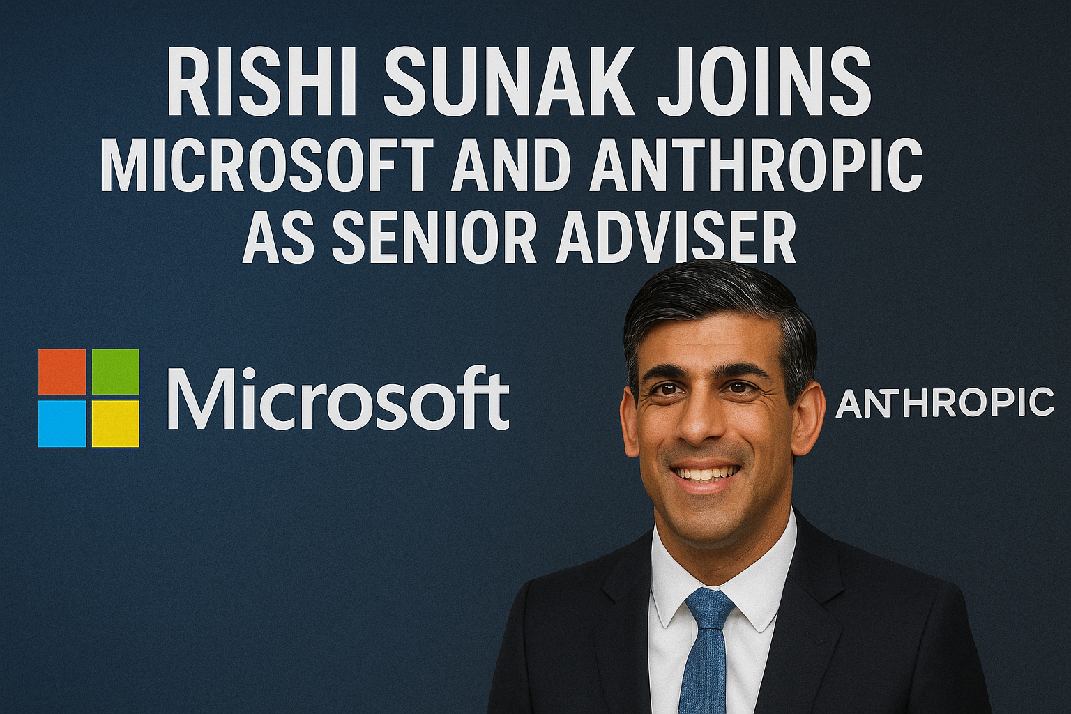 Rishi Sunak Joins Microsoft and Anthropic as Senior Adviser