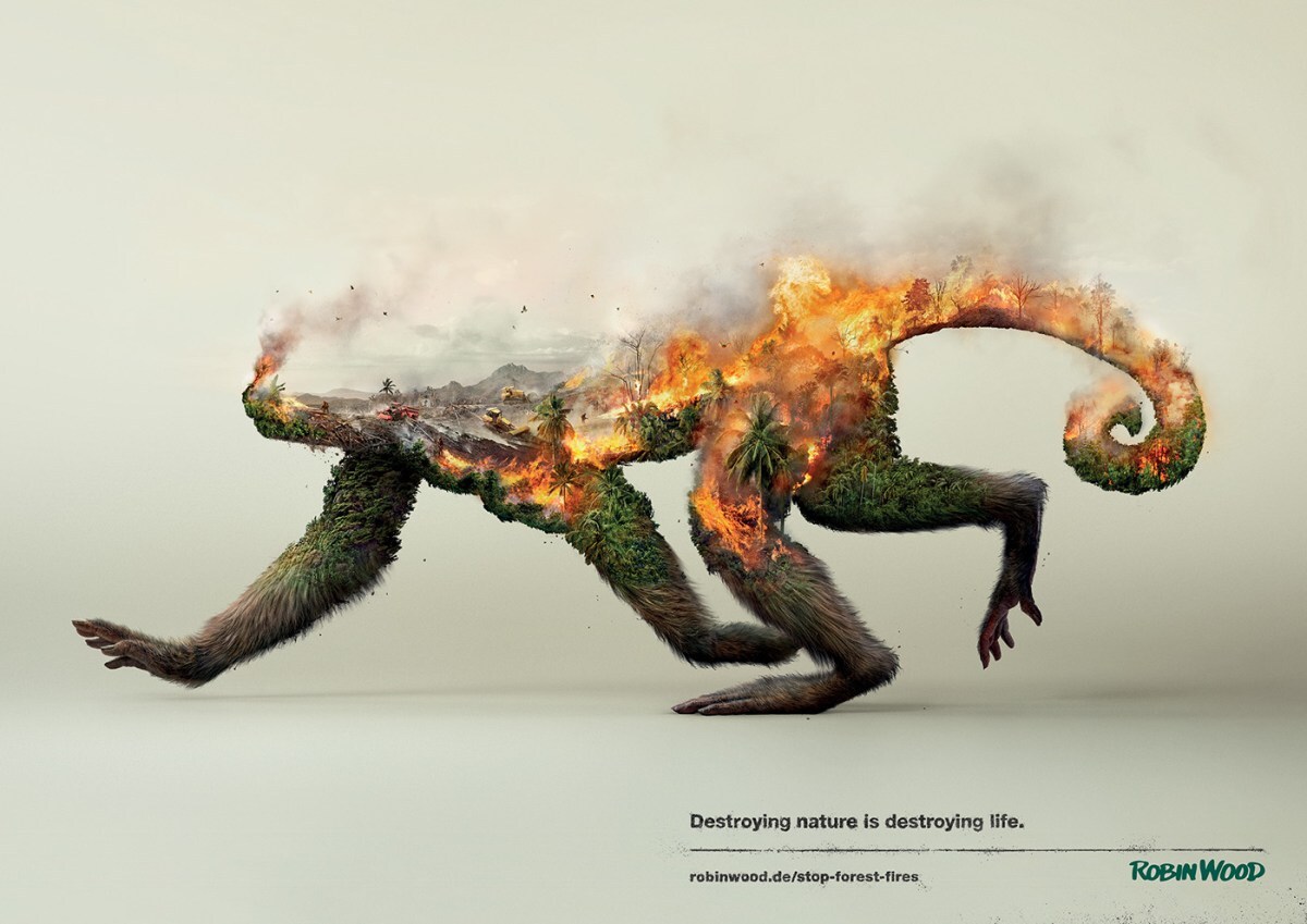 Brutal and Powerful Campaign Declares Destroying Nature is Destroying Life