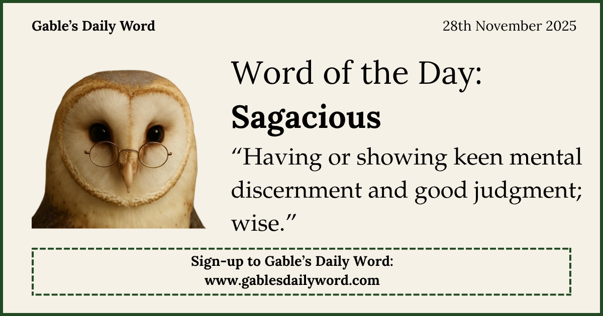 Professor Gable’s Daily Word: #5