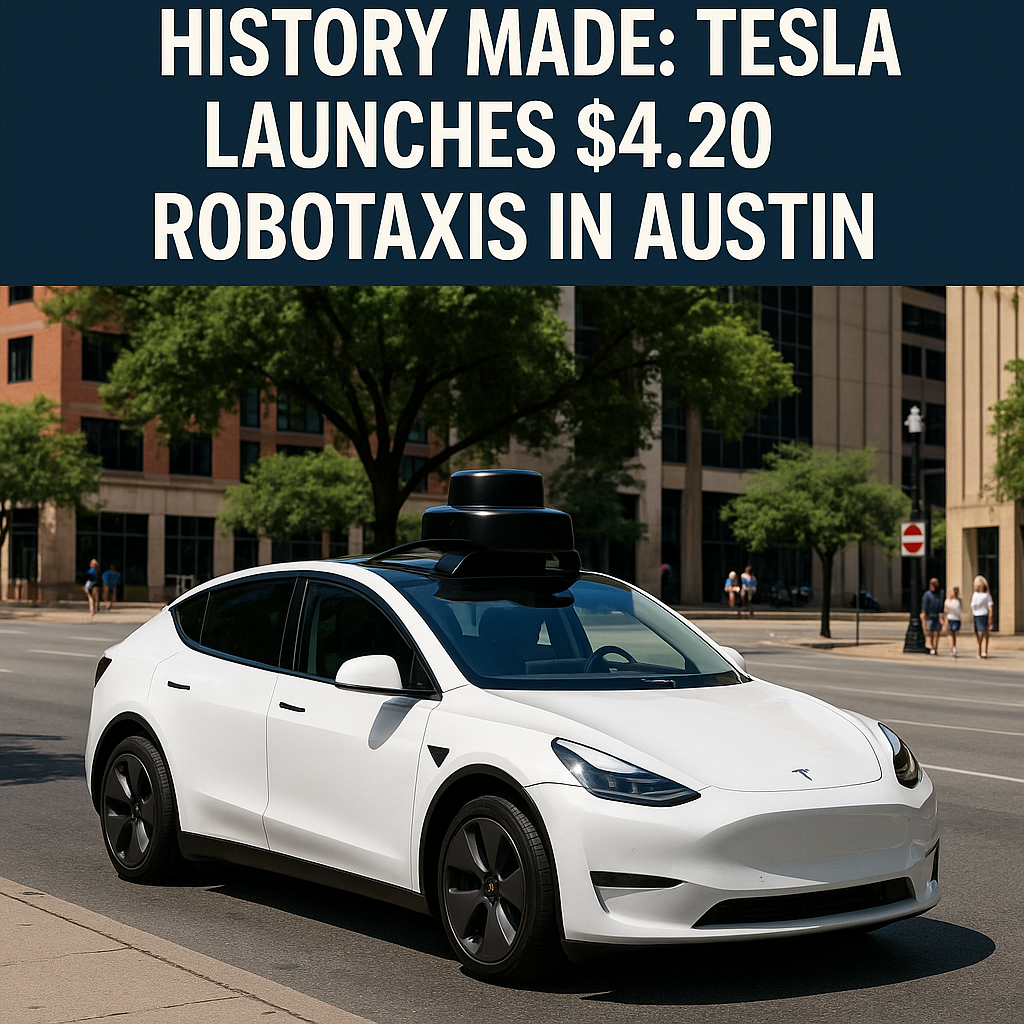 🚨 History Made: Tesla Launches $4.20 Robotaxis in Austin