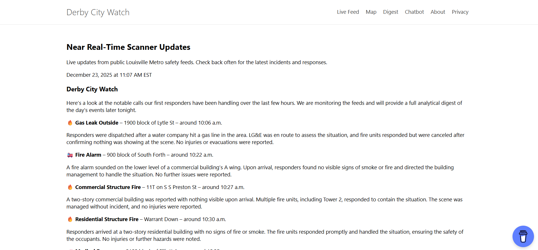 About Derby City Watch & Our Data Synthesis
