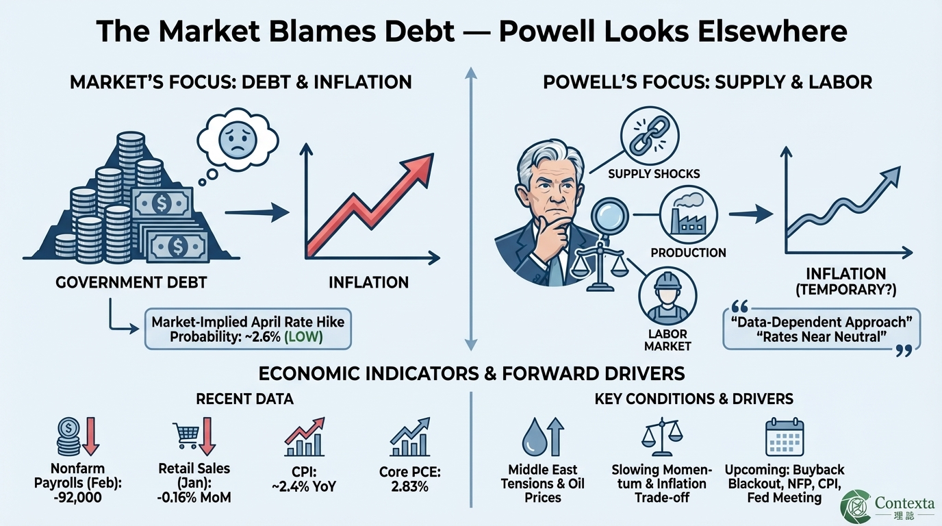 The Market Blames Debt — Powell Looks Elsewhere
