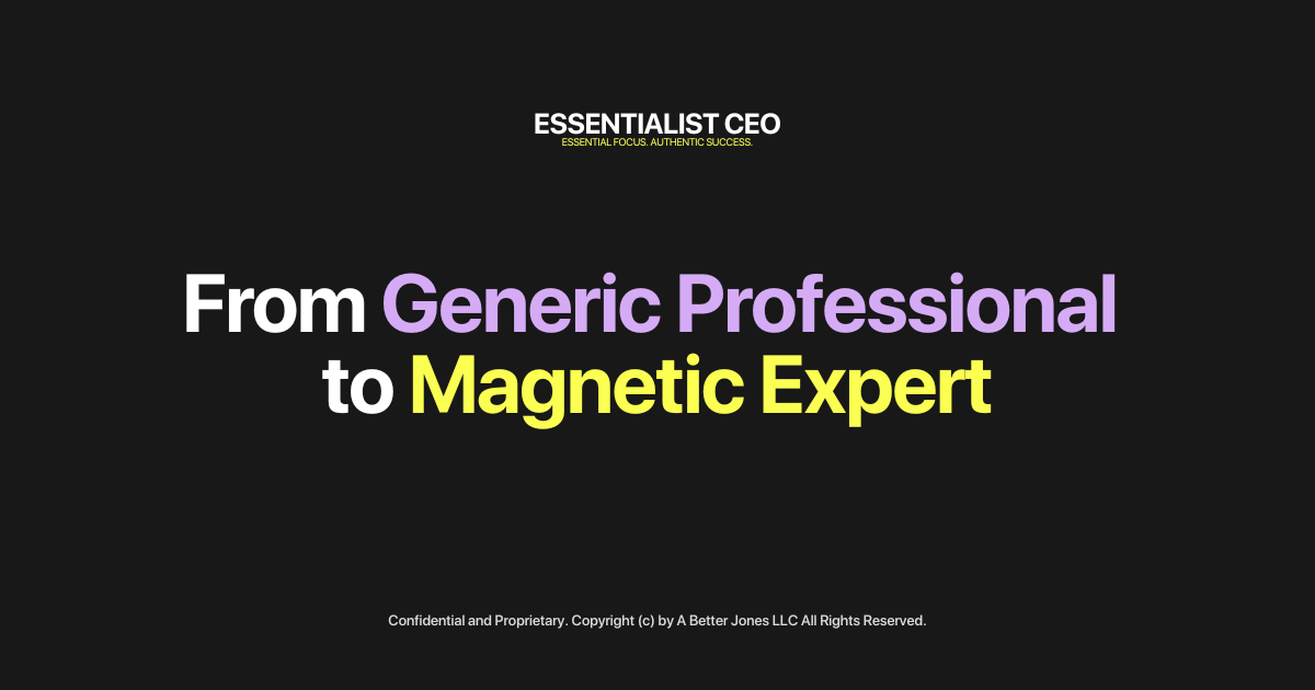 From Generic Professional to Magnetic Expert