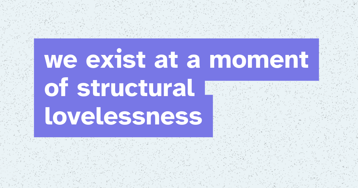 Love as resilience and resistance