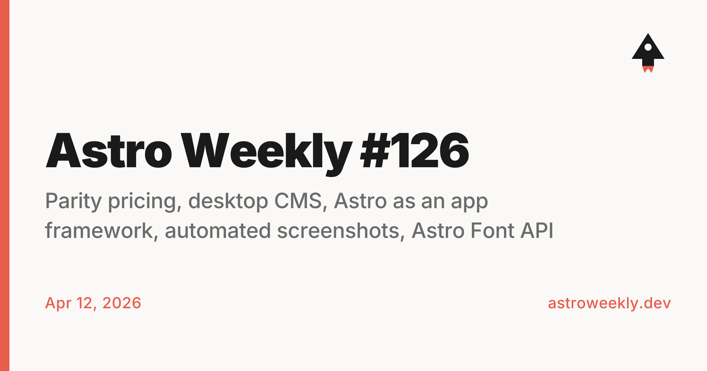 Astro Weekly #126