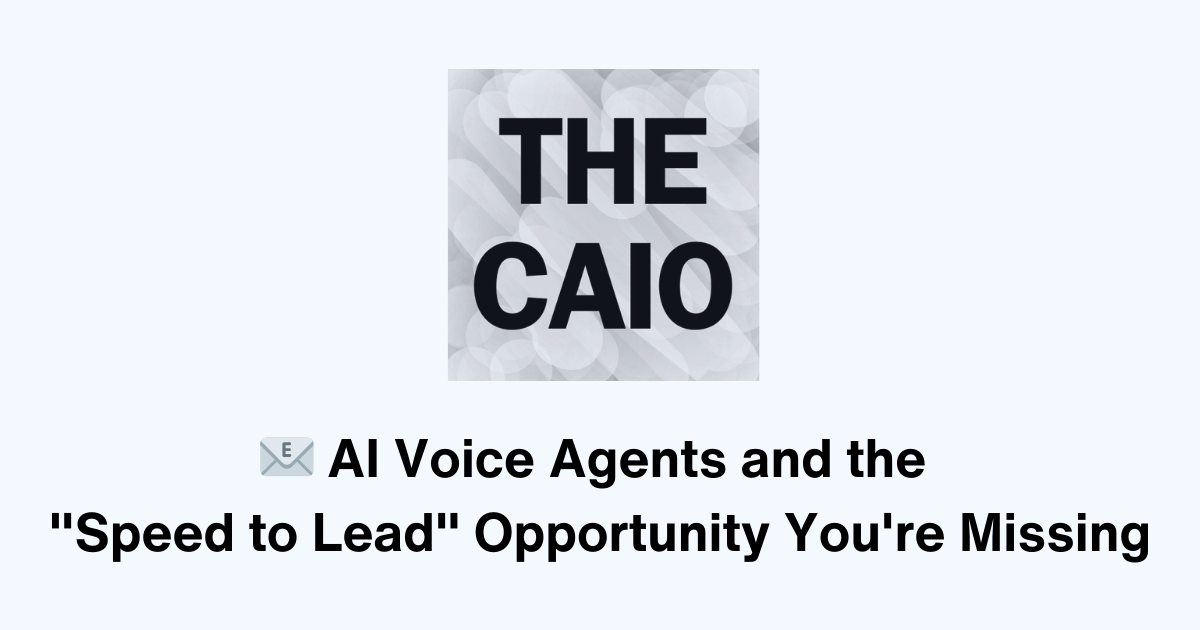 AI Voice Agents and the "Speed to Lead" Opportunity You're Missing
