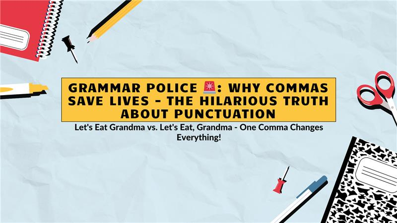 Grammar Police 🚨: Why Commas Save Lives Newsletter