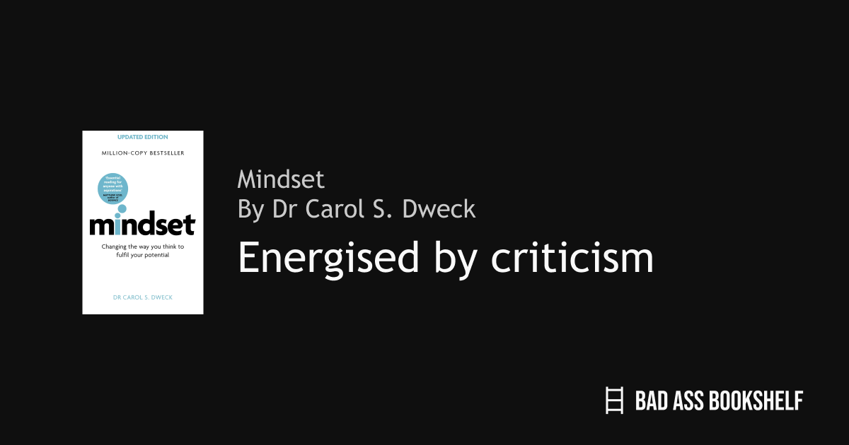 📚 Energised by criticism 